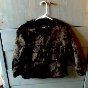 Vintage black rabbit fur coat